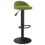 Taburetes de cocina 2 uds terciopelo verde claro