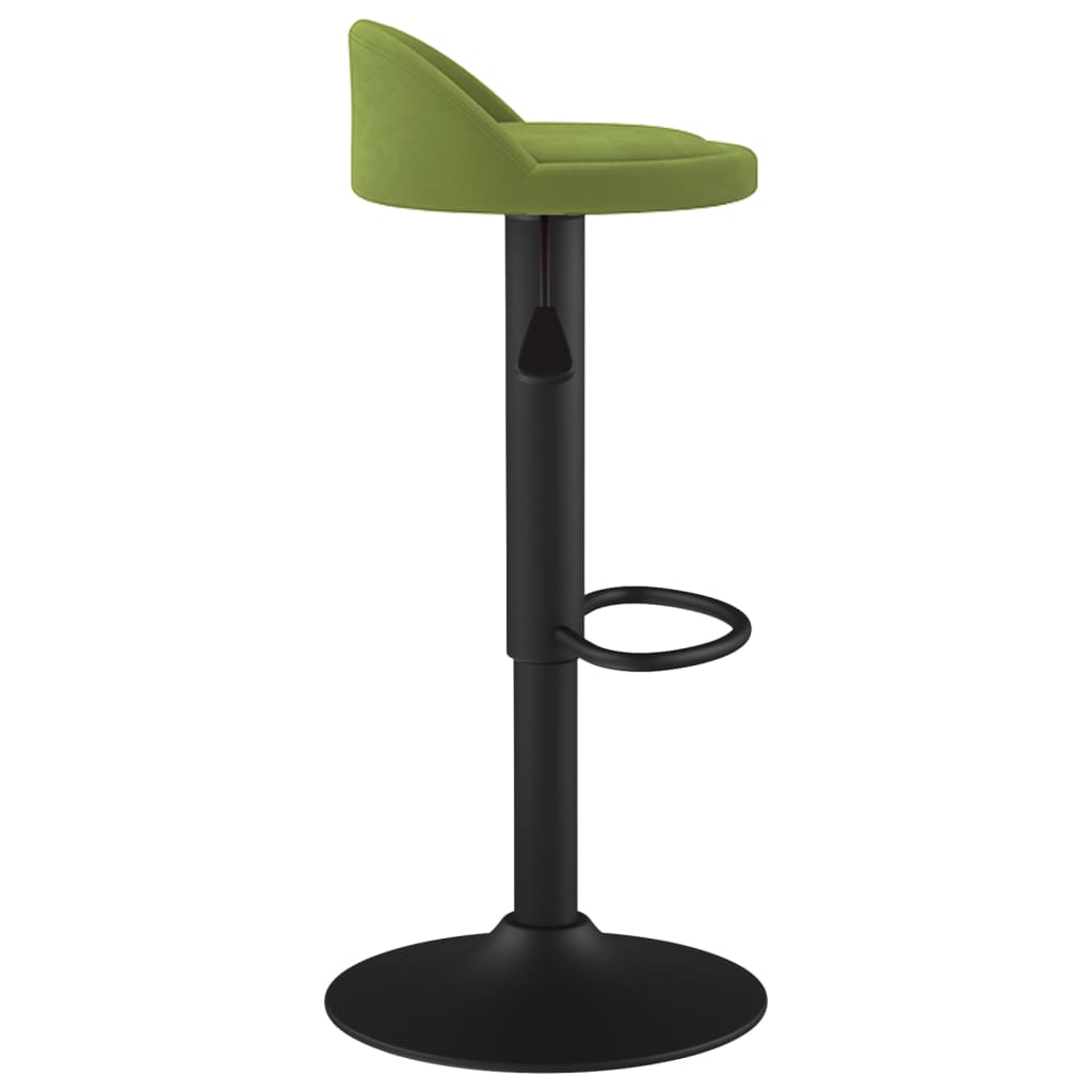 Taburetes de cocina 2 uds terciopelo verde claro