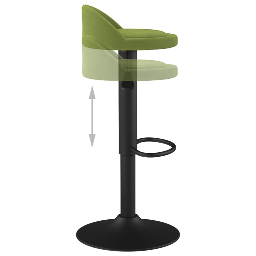 Taburetes de cocina 2 uds terciopelo verde claro