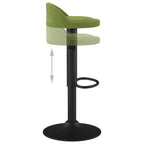Taburetes de cocina 2 uds terciopelo verde claro