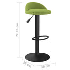 Taburetes de cocina 2 uds terciopelo verde claro