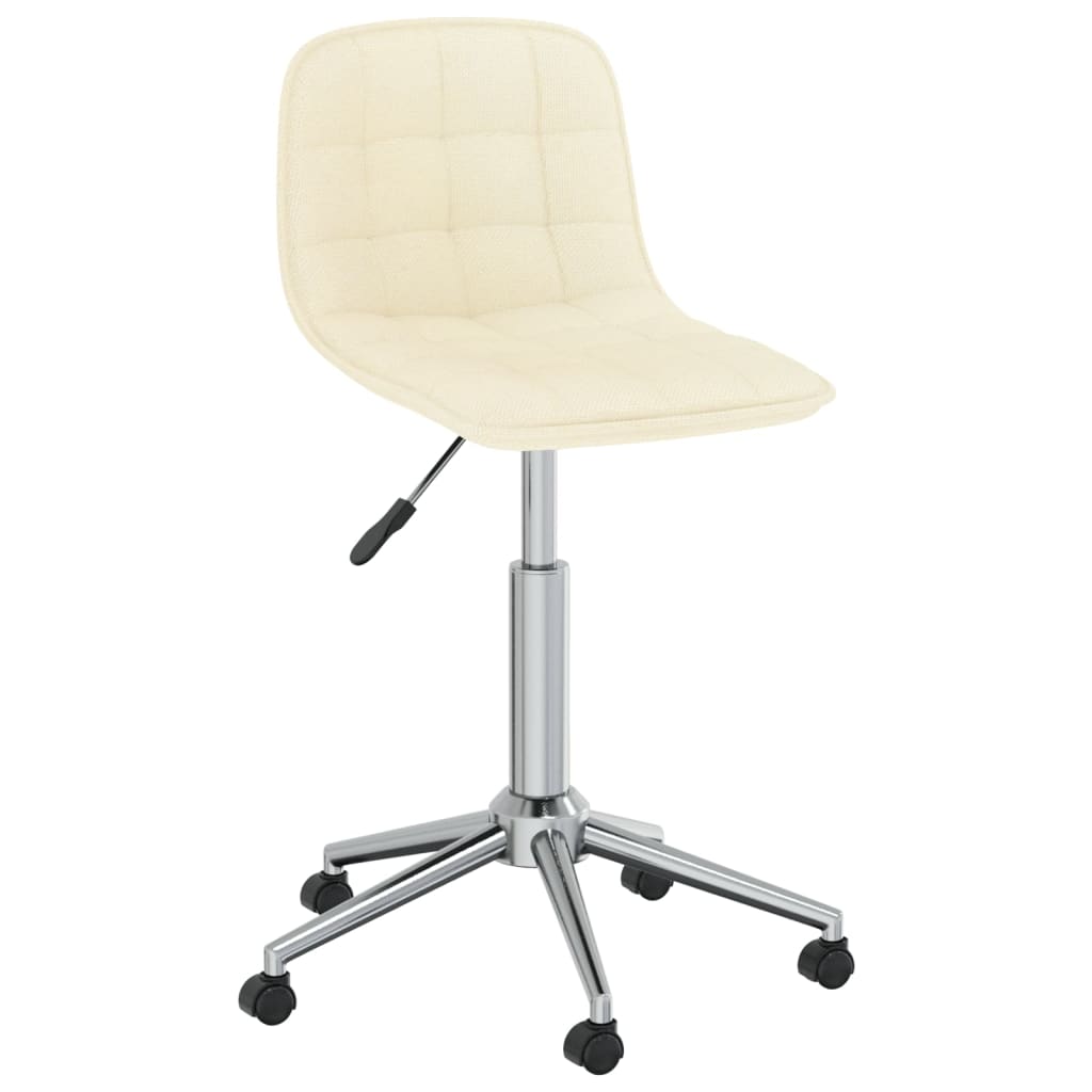 Silla de comedor giratoria tela color crema