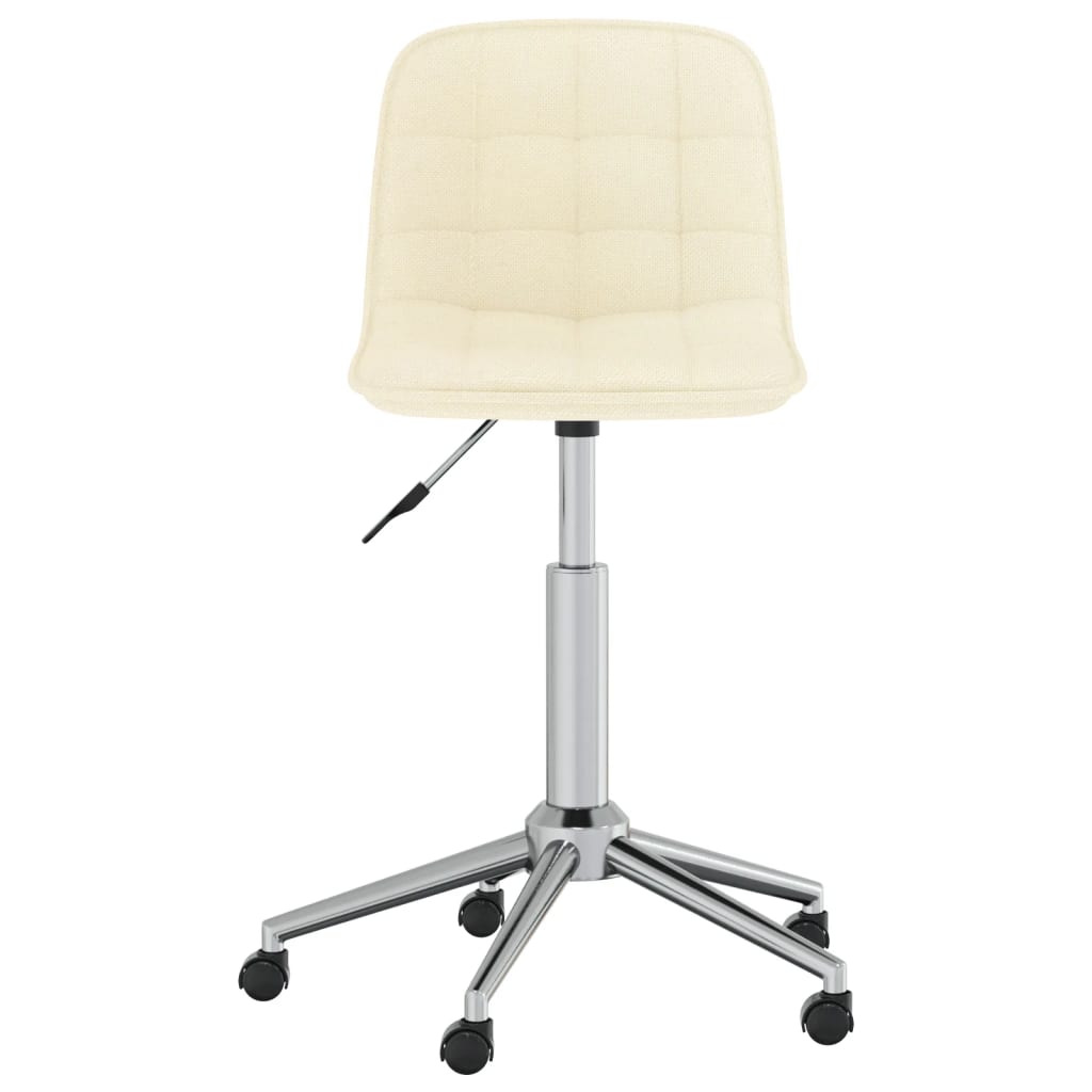 Silla de comedor giratoria tela color crema