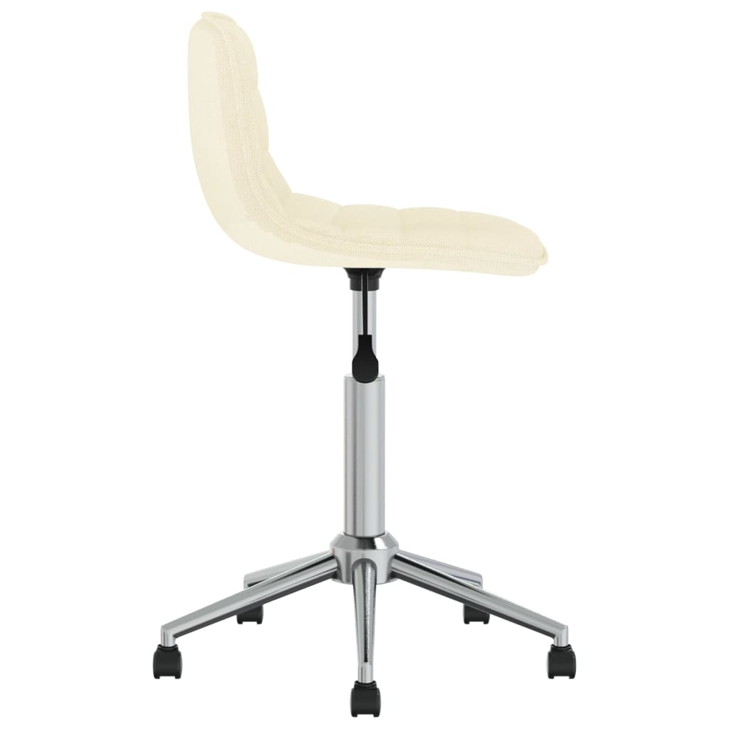 Silla de comedor giratoria tela color crema