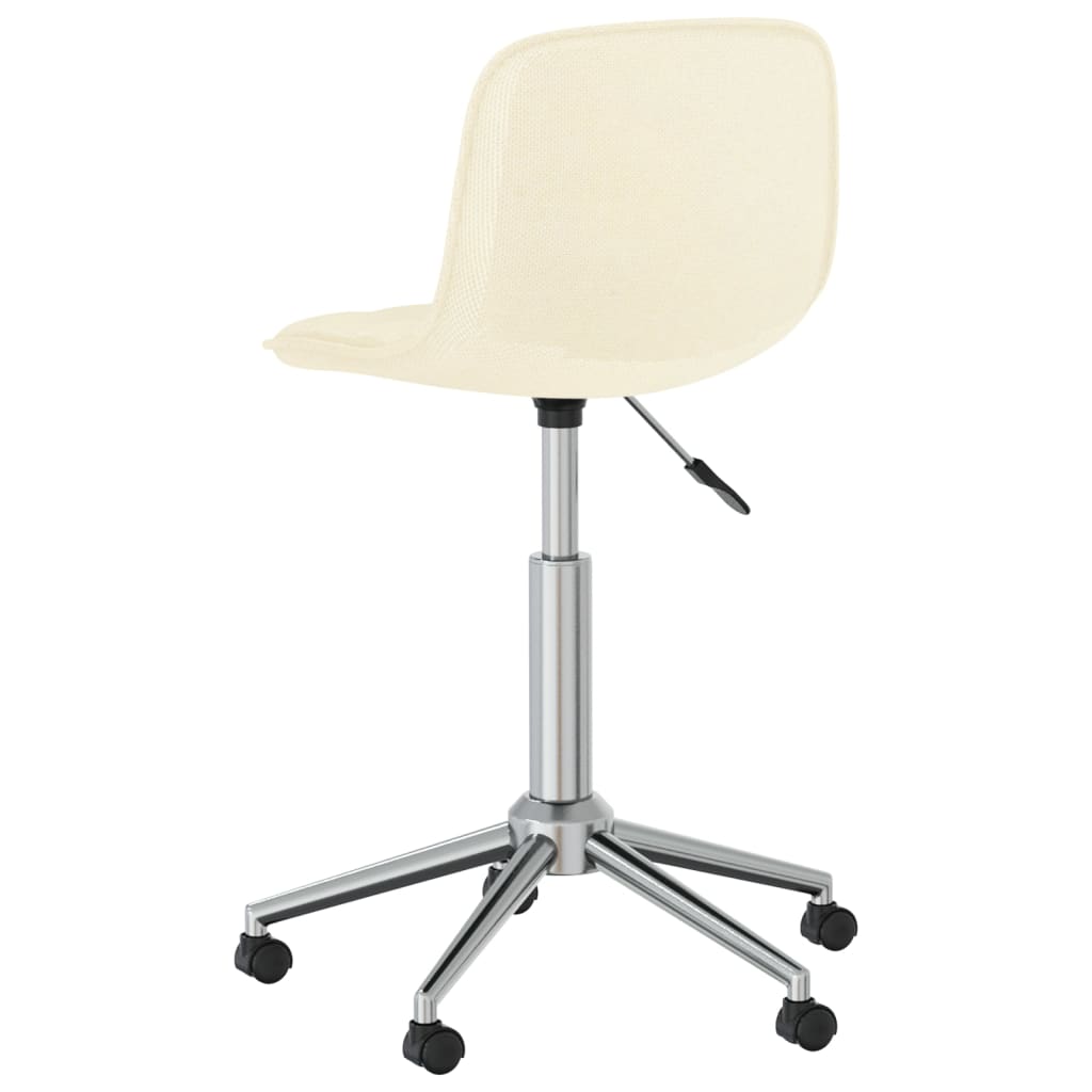 Silla de comedor giratoria tela color crema