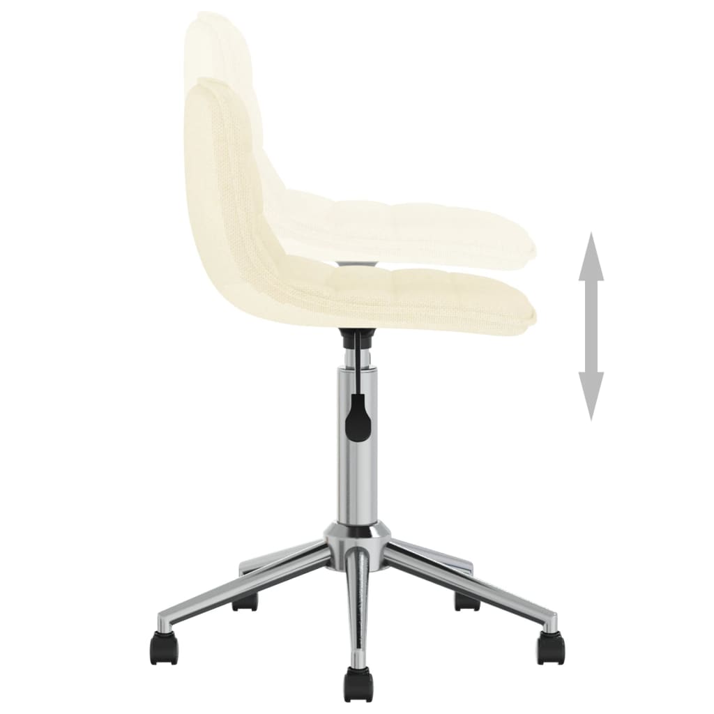 Silla de comedor giratoria tela color crema