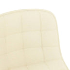 Silla de comedor giratoria tela color crema