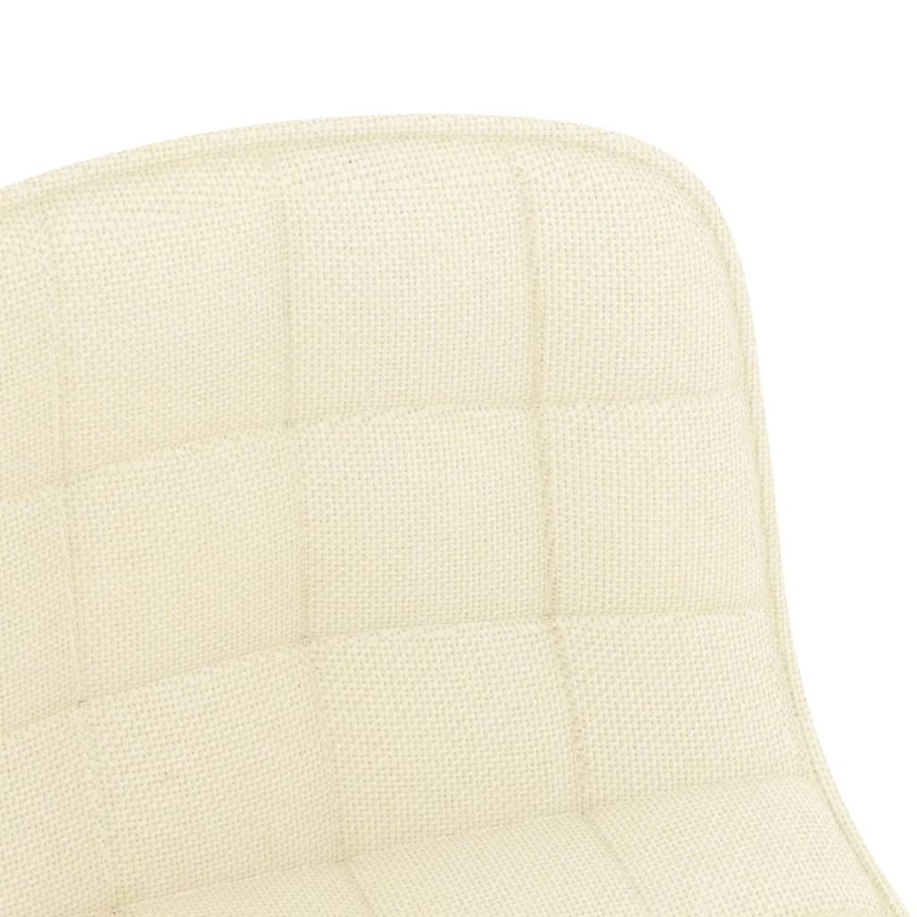 Silla de comedor giratoria tela color crema
