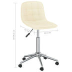 Silla de comedor giratoria tela color crema