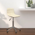 Silla de comedor giratoria tela color crema