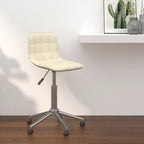 Silla de comedor giratoria tela color crema