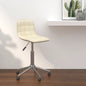 Swivel dining chair cream fabric