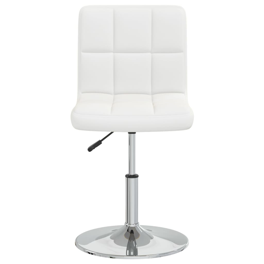 Taburete de cocina cuero sintético blanco