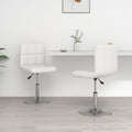 Sillas de comedor 2 unidades cuero sintético blanco