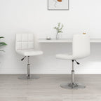 Sillas de comedor 2 unidades cuero sintético blanco