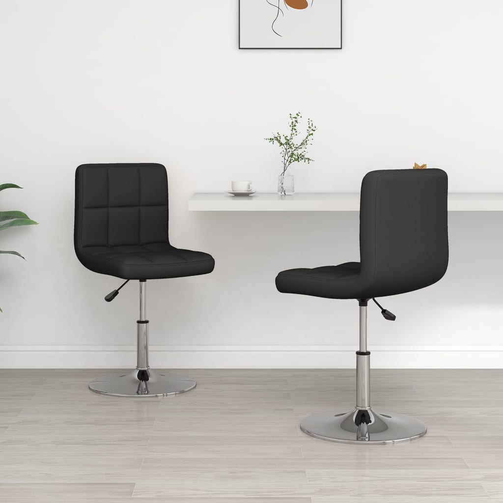 Cadeiras de sala de jantar 2 unidades couro sintético branco