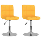 Sillas de comedor giratorias 2 unidades tela amarillo