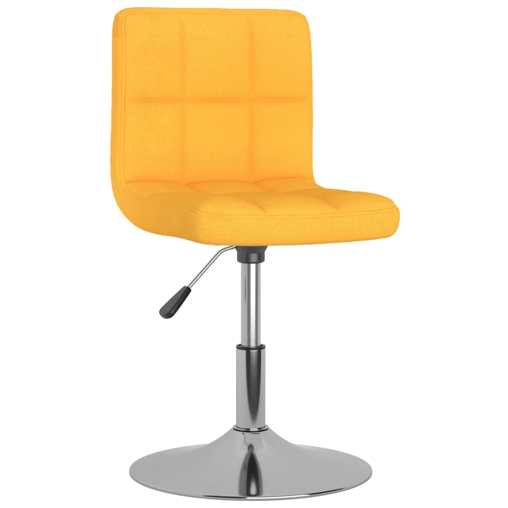 Sillas de comedor giratorias 2 unidades tela amarillo
