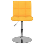 Sillas de comedor giratorias 2 unidades tela amarillo