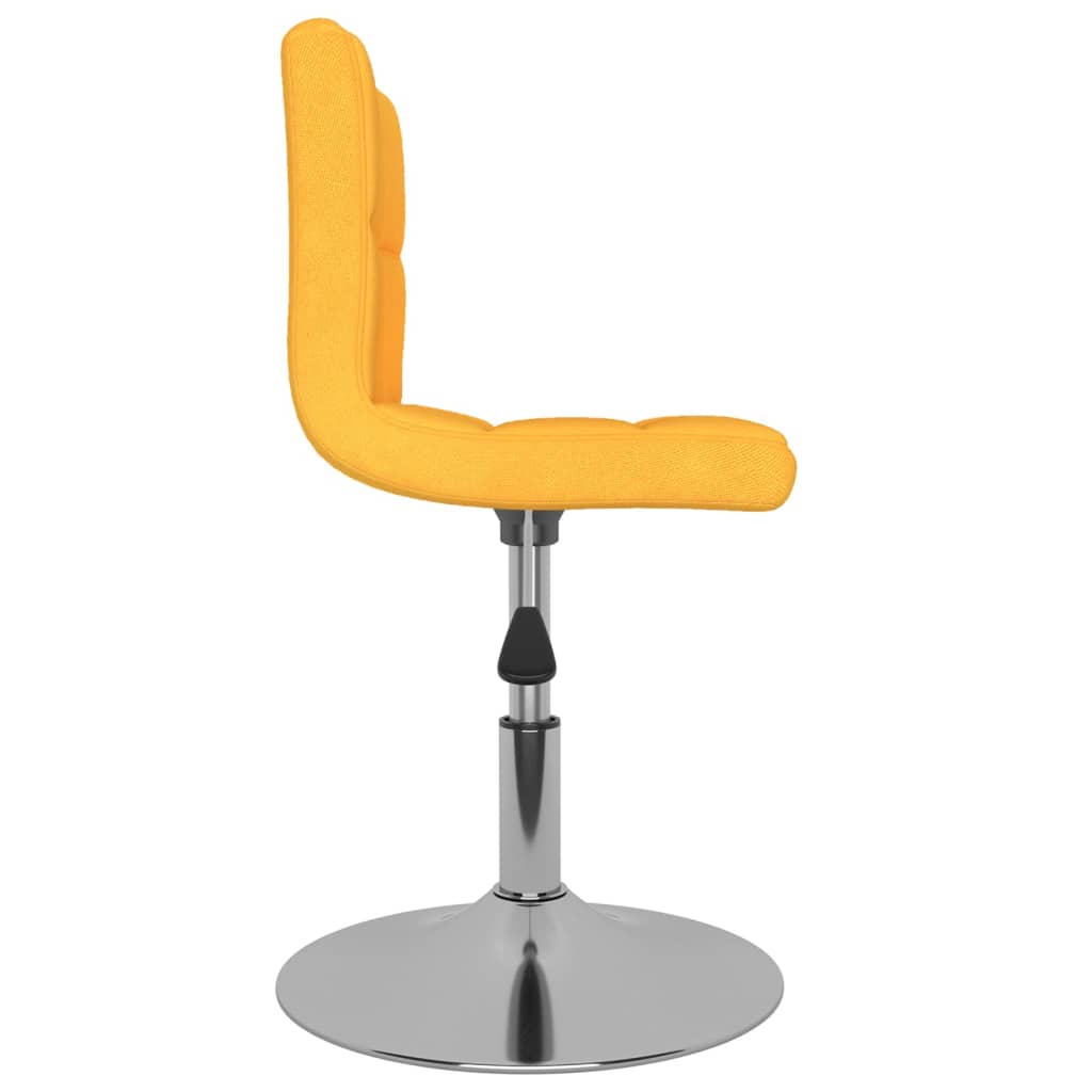 Sillas de comedor giratorias 2 unidades tela amarillo