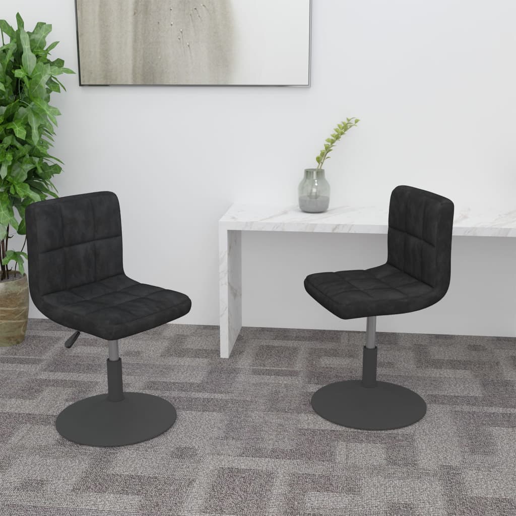 Sillas de comedor giratorias 2 uds de terciopelo gris claro