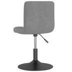 Sillas de comedor giratorias 2 uds de terciopelo gris claro