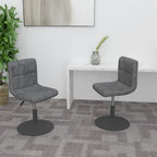 Sillas de comedor giratorias 2 uds de terciopelo gris claro