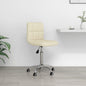 Silla de oficina giratoria de cuero sintético blanco