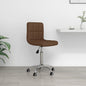 Silla de oficina giratoria de cuero sintético blanco
