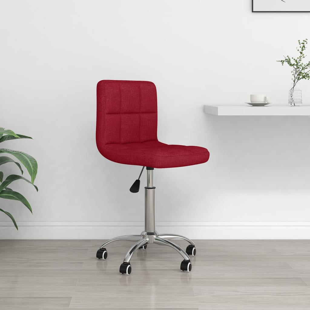 White faux leather swivel office chair