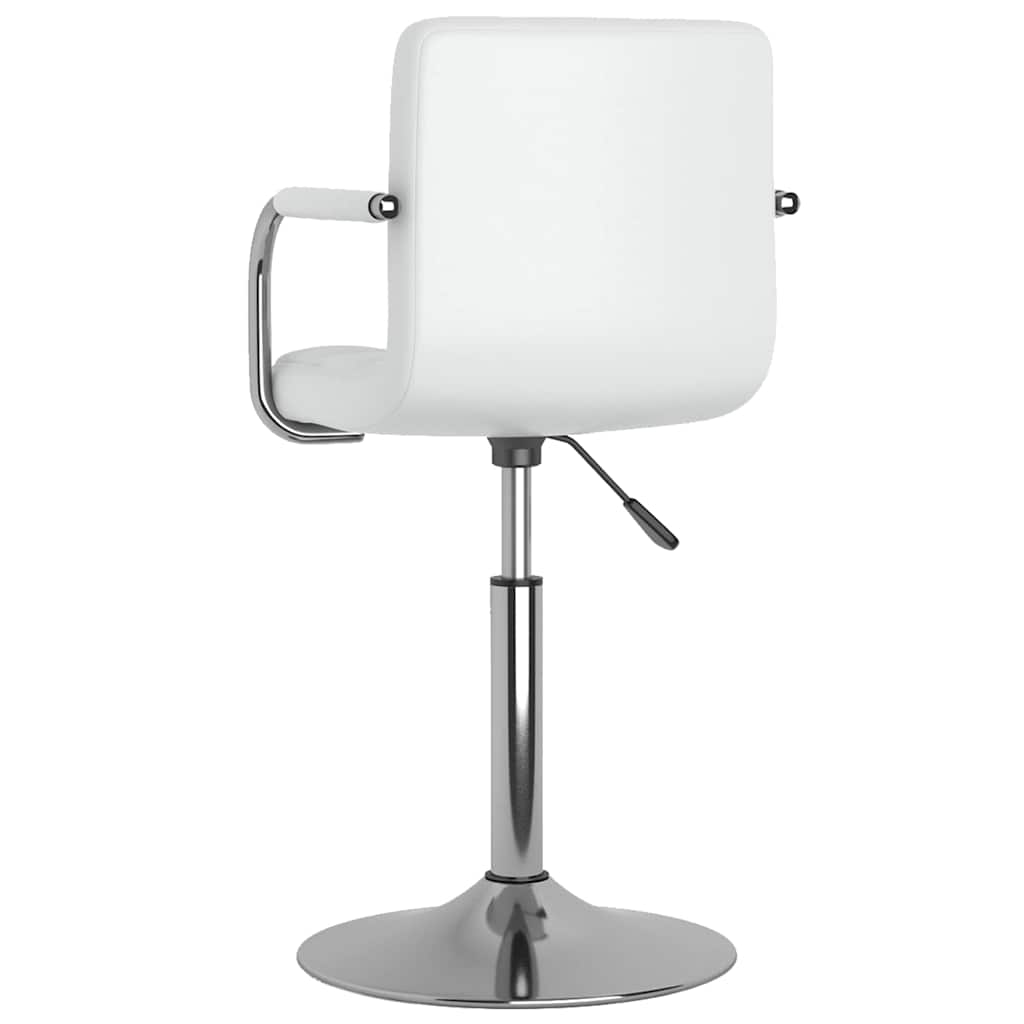 Sillas de comedor giratorias 2 unidades cuero sintético blanco