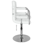 Sillas de comedor giratorias 2 unidades cuero sintético blanco