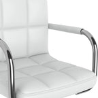 Sillas de comedor giratorias 2 unidades cuero sintético blanco