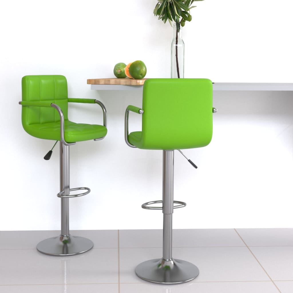 Taburetes de cocina 2 uds terciopelo verde claro