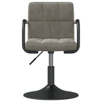 Sillas de comedor giratorias 2 uds de terciopelo gris claro