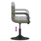 Sillas de comedor giratorias 2 uds de terciopelo gris claro