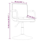 Sillas de comedor giratorias 2 uds de terciopelo gris claro