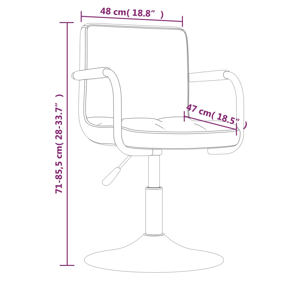 Sillas de comedor giratorias 2 uds de terciopelo gris claro