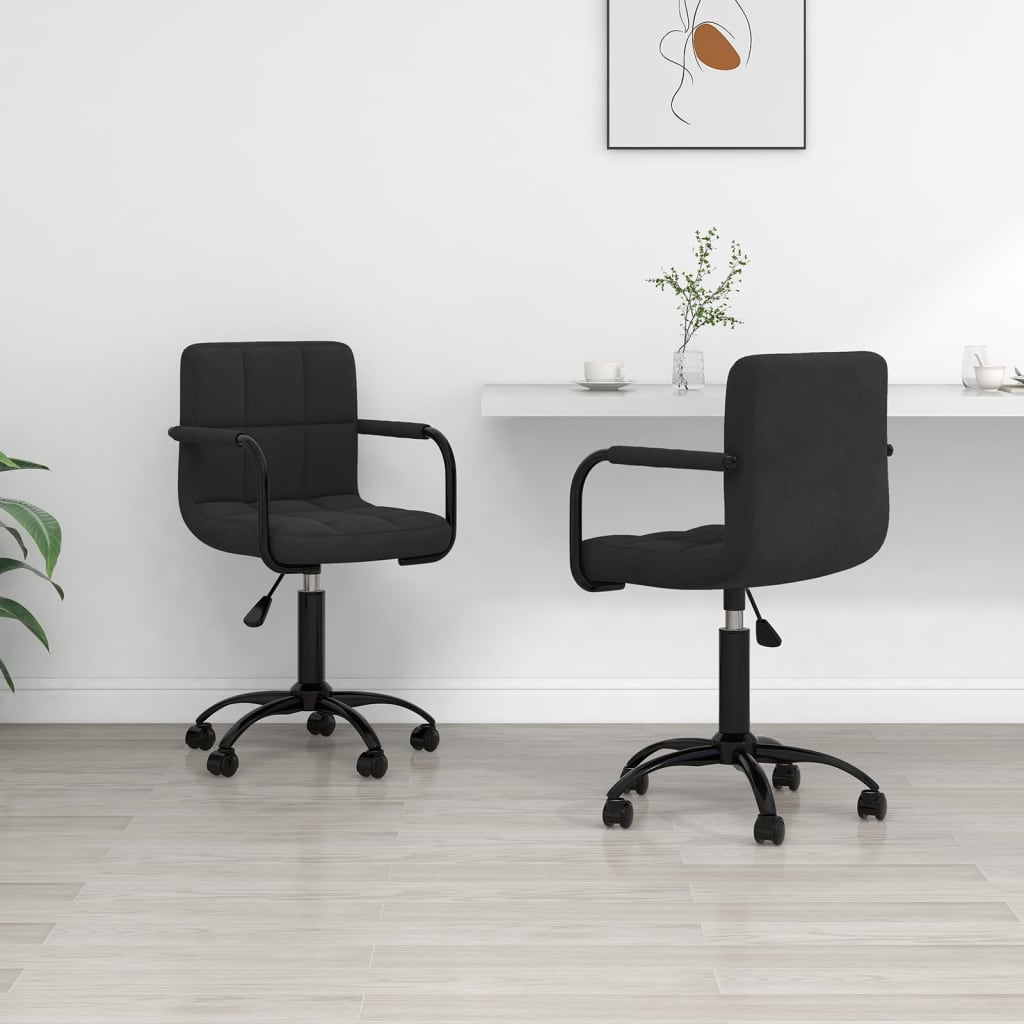 Sillas de comedor giratorias 2 uds de terciopelo gris claro
