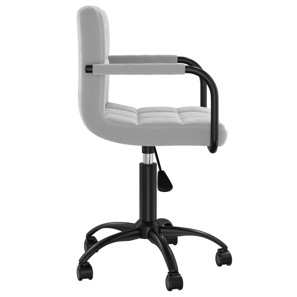 Sillas de comedor giratorias 2 uds de terciopelo gris claro