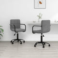Sillas de comedor giratorias 2 uds de terciopelo gris claro