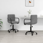 Sillas de comedor giratorias 2 uds de terciopelo gris claro