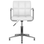 Silla de oficina giratoria de cuero sintético blanco