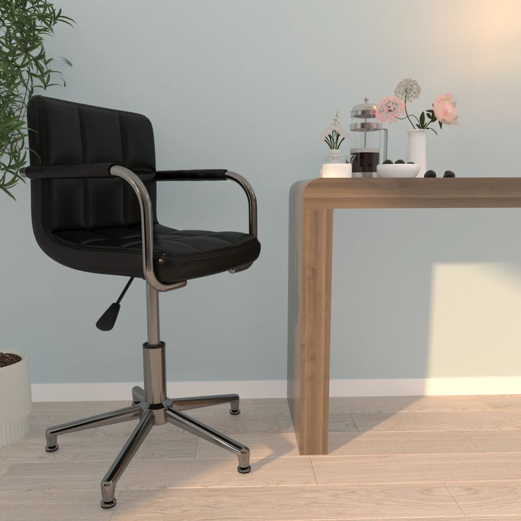Silla de oficina giratoria de cuero sintético blanco