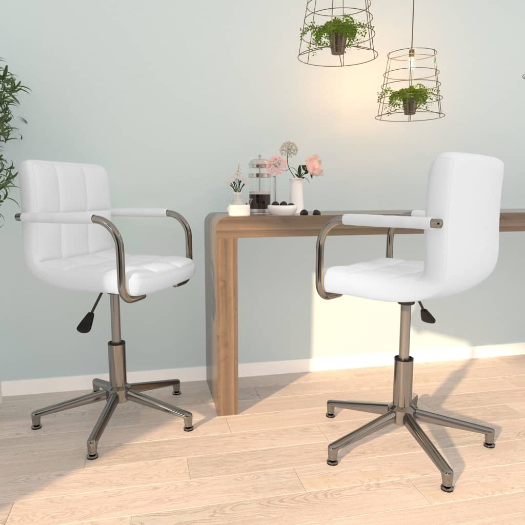 Sillas de comedor giratorias 2 uds de terciopelo gris claro