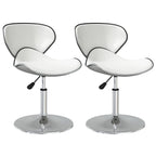 Sillas de comedor 2 unidades cuero sintético blanco