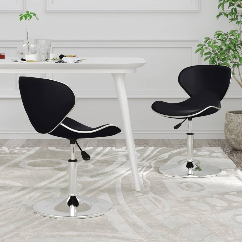 Cadeiras de sala de jantar 2 unidades couro sintético branco