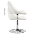 Sillas de comedor 2 unidades cuero sintético blanco