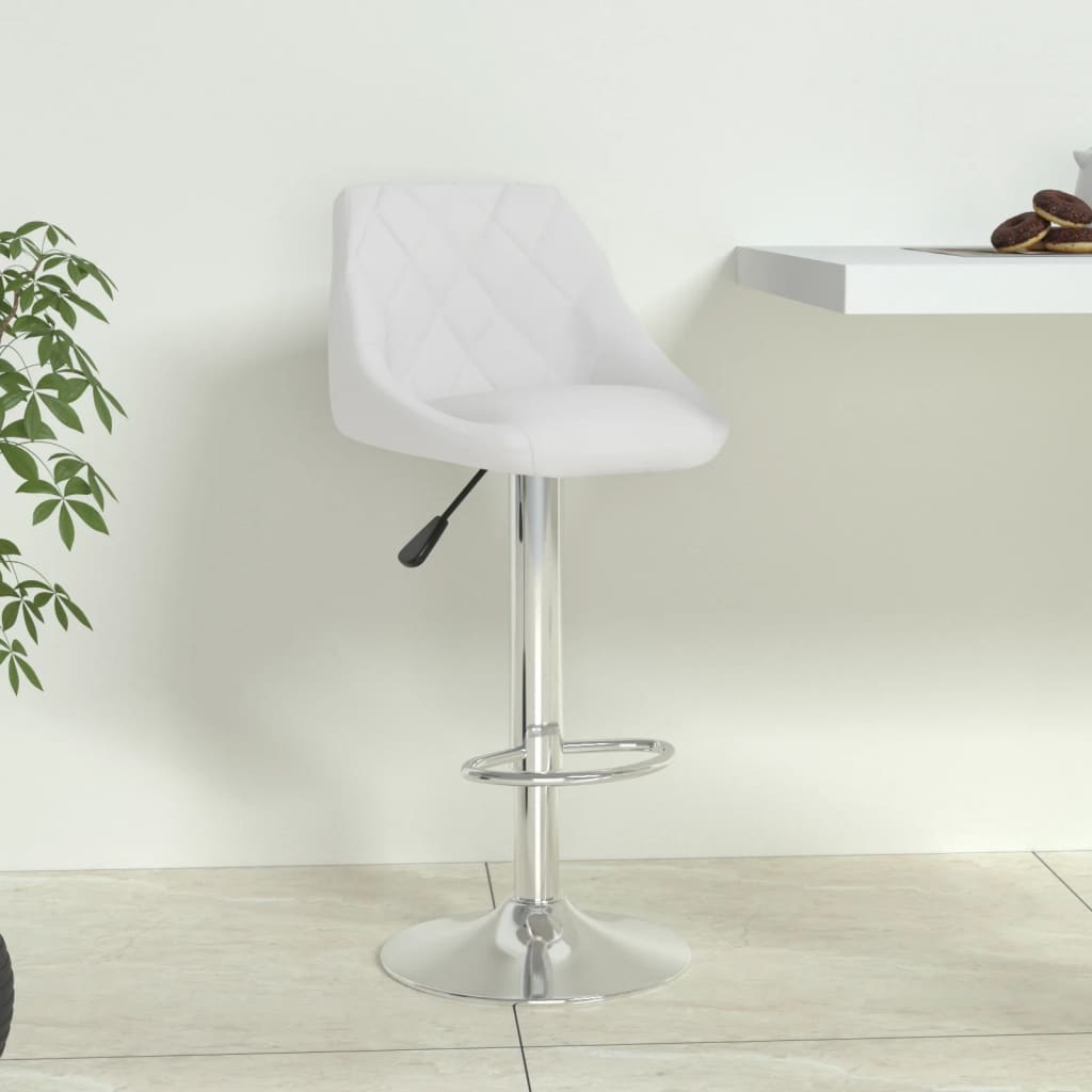 Black faux leather kitchen bar stool