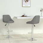 Taburete de cocina 2 uds acero cromado cuero artificial blanco